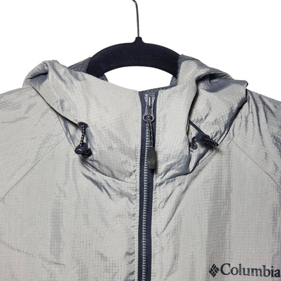 Columbia Spire Heights Rain Jacket Men's M Colorblock Ripstop Nylon Hiking Wind - Picture 2 of 8